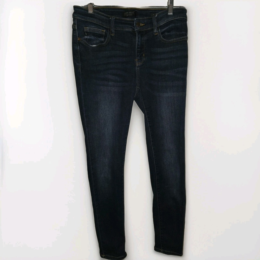 Judy Blue Skinny Fit Stretch 5 Pocket Womens 11/30 Blue Jeans Dark Wash GUC